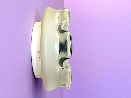 Image 1 of Plafón o aplique flor de cristal