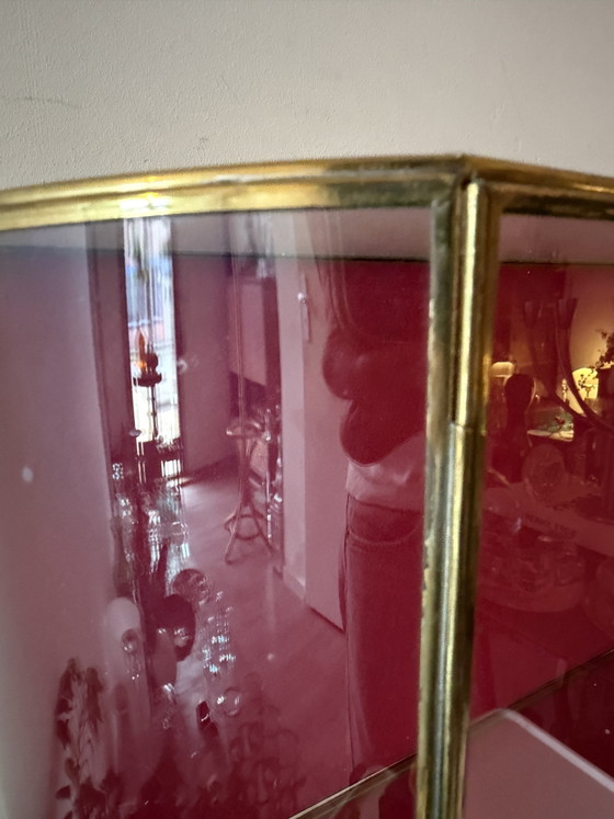 Art Deco Display Cabinet Wall Cabinet – Glass, Brass (photo 4 of 5)