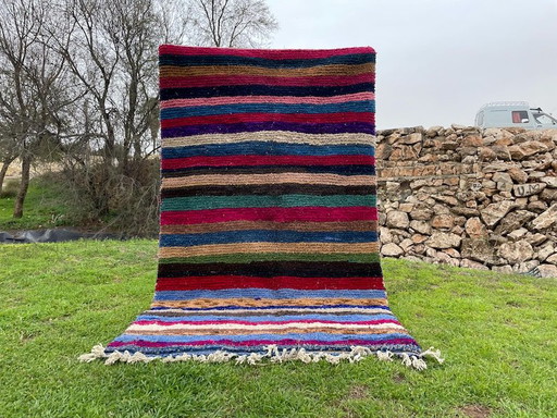 Marokkaans wollen tapijt, uniek ontwerp 150/300 – vloerkleden en tapijten, Wool