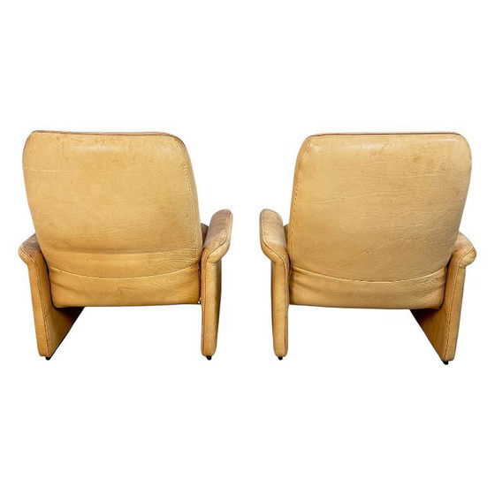 Image 1 of Pair of De Sede DS-50 leather lounge armchairs – Swiss design – vintage mid-century