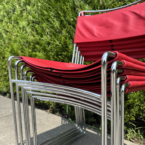 Image 1 of Rote Delfina-Stühle von Enzo Mari