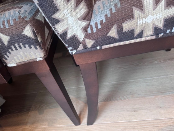 10 x Giorgetti stoelen – Eetkamerstoelen, Textile, Wood (photo 4 of 5)