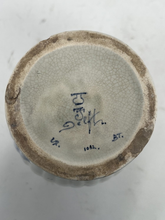 Image 1 of Delft Blue porcelain vase from De Porseleinen Fles