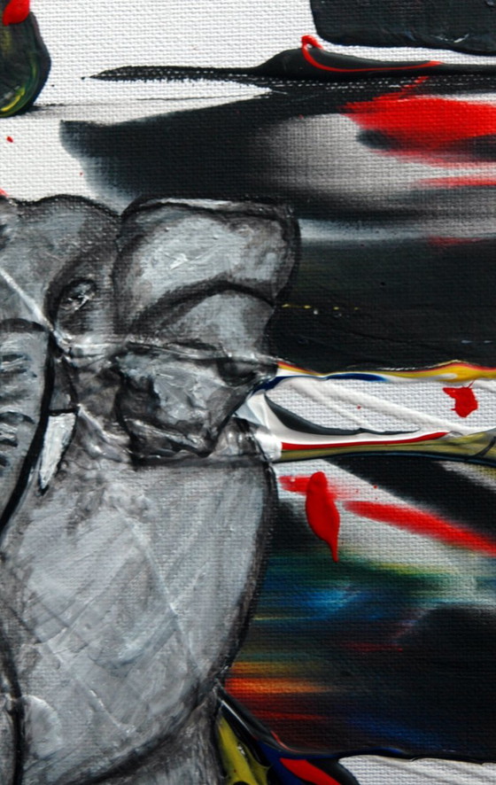 Abstract elephant in motion 3 – Art, Canvas (photo 3 of 6)