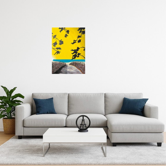 Image 1 of India ink and acrylic on canvas, 70x50cm