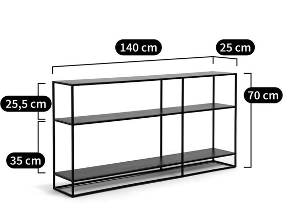 Image 1 of La Redoute Watford Console Rack in Walnut Veneer and Metal
