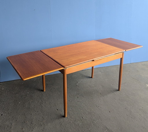 Midcentury teak extendable table