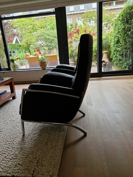 leather relax chair black /brown from Lederland
