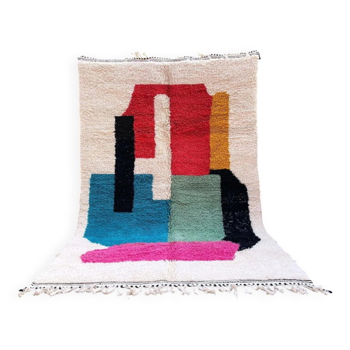 Abstract Moroccan rug - Beni Ouarain rug 2.5/1.5
