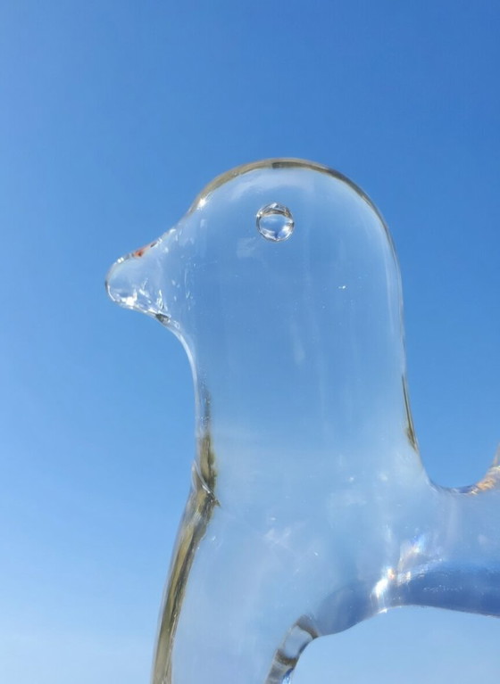 Image 1 of Kosta Boda Glazen Duif/Vogel Suncatcher – Ontwerp Bertil Vallien 