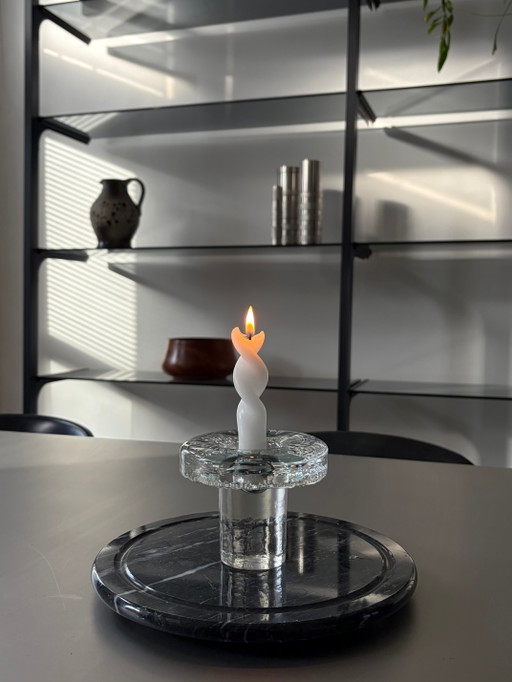 Bougeoir en verre vintage – Pukeberg Suède