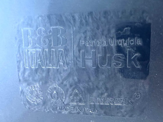 Image 1 of B&B Italia Husk Leather Swivel Armchair with Ottoman