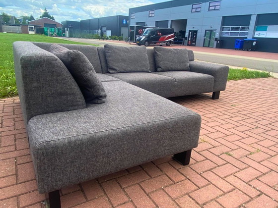 Image 1 of Sofá esquinero moderno de tela gris