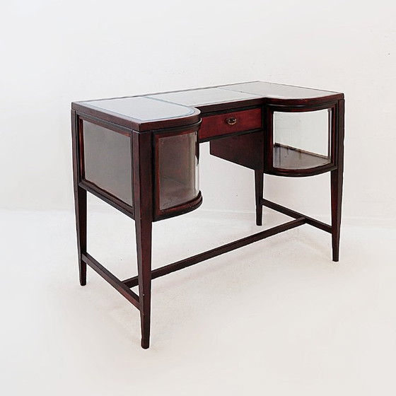 Image 1 of Konsole mit gebogenen Glastüren – Art-Deco-Stil