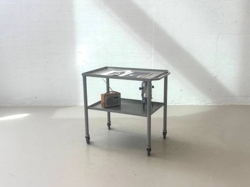 Vintage Serveerwagen van de Metallarbeiterschule Winterthur