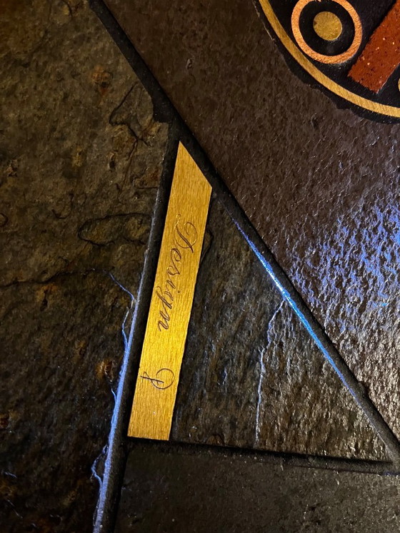 Image 1 of Design P tafel gesigneerd /Brutalistisch /Mid-Century / vintage