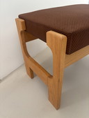 Pouf in legno di metà secolo, anni '70