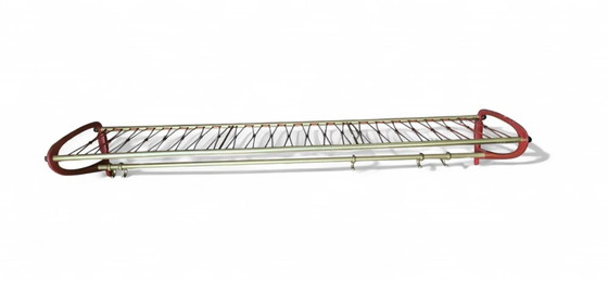 Vintage 1960s coat rack, Metal, Red (photo 4 of 7)