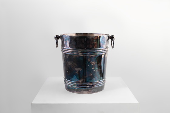 Image 1 of Silver-Plated Champagne Bucket Marked Christofle France, 1950s
