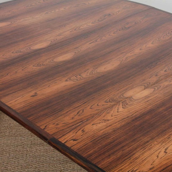 Image 1 of Mesa de comedor redonda de palisandro de Johannes Andersen, 1960