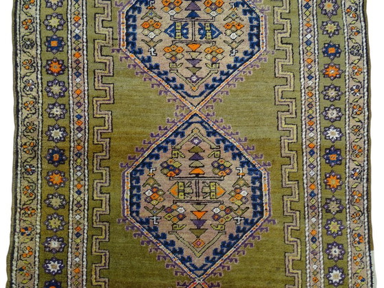 Image 1 of Semi-antique Kazak runner - 375 x 113 - Hand-knotted