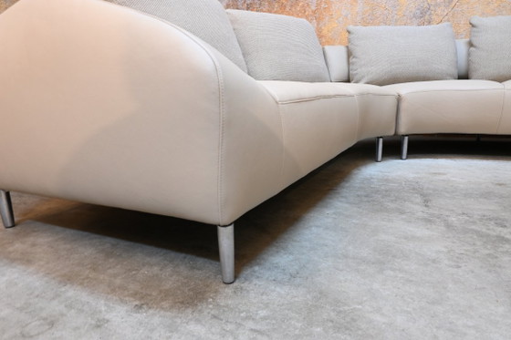 New Upholstered Leather Leolux Vol De Reve Design "Corner Sofa" – Textile (photo 6 of 8)