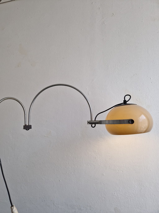 Dijkstra mushroom wall lamp with double arc chrome