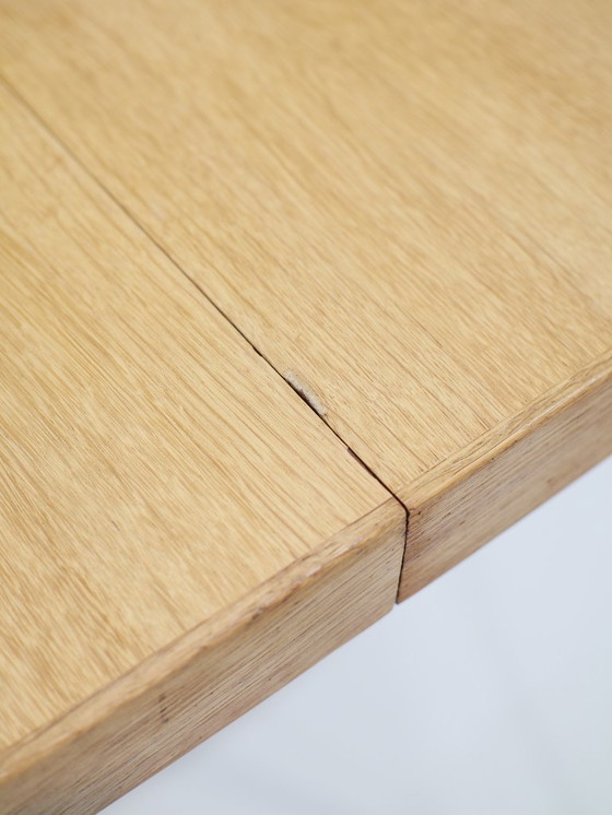 Image 1 of Extendable round dining table Danish oak vintage 1960s