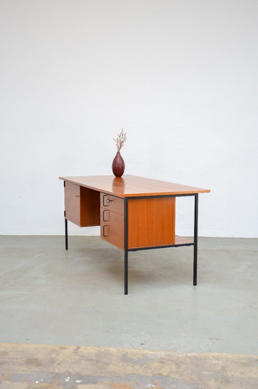 Vintage REGO desk by Günter Renkel, mid-century 1970s teak office