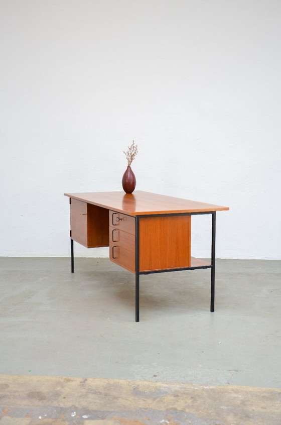 Image 1 of Scrivania vintage REGO di Günter Renkel, ufficio in teak di metà secolo, anni '70.