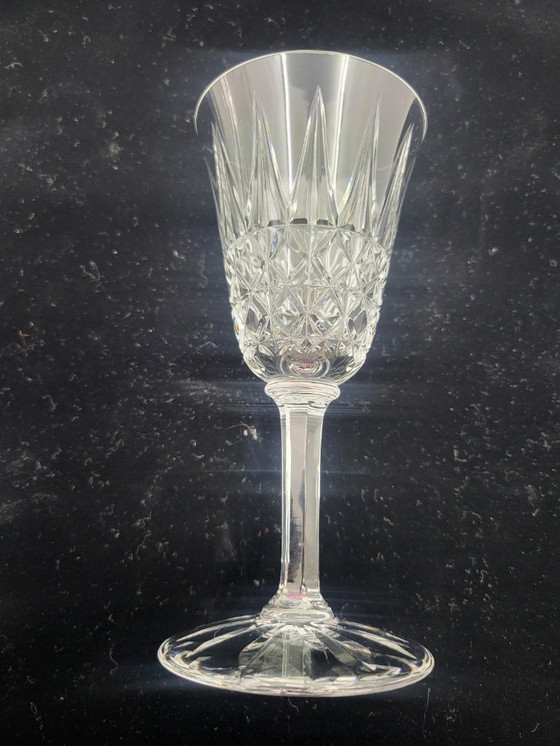 Image 1 of Set of Saint Louis Tarn pattern crystal glasses, France, 1950