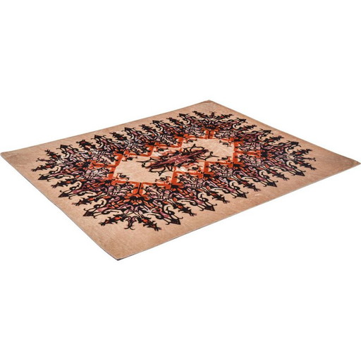Tapis vintage art déco noué à la main avec de la laine par Jaap Gidding, Pays-Bas 1920
