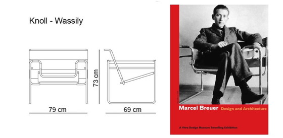 KNOLLL Armchair B3 WASSILY (NEW) Perfect in black leather, Silver (photo 10 of 10)