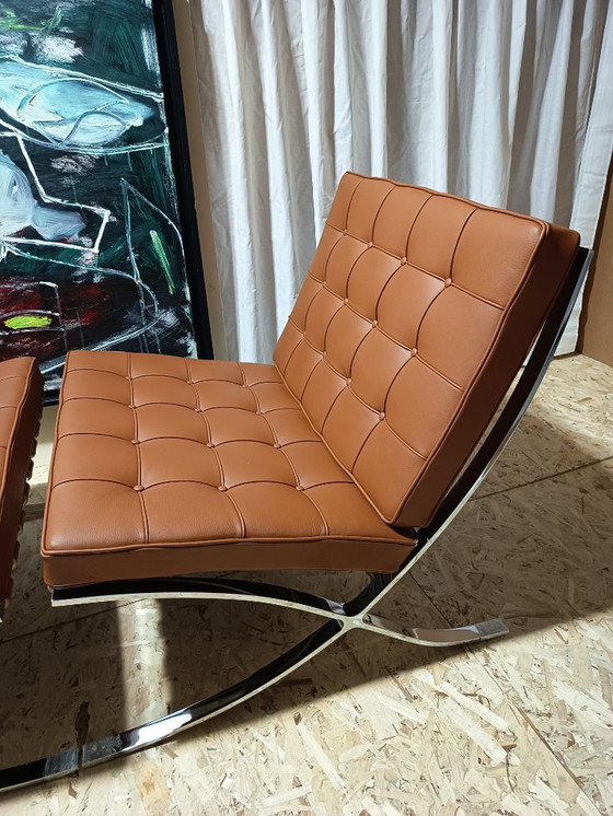 Image 1 of Sillones KNOLL Studio Barcelona (NUEVA Serie 2026) en piel natural (color coñac)