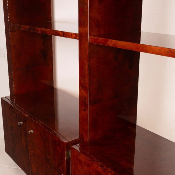 Image 1 of Perkamenten boekenkast van Aldo Tura voor Tura Milano 1960