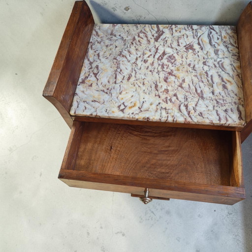 Table de Chevet et Lyre Art Déco 1930 – nachtkastjes, Wood (photo 2 of 5)