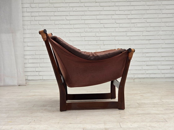 Image 1 of Fauteuil lounge « Trega », design norvégien des années 1970 par Tormod Alnaes.