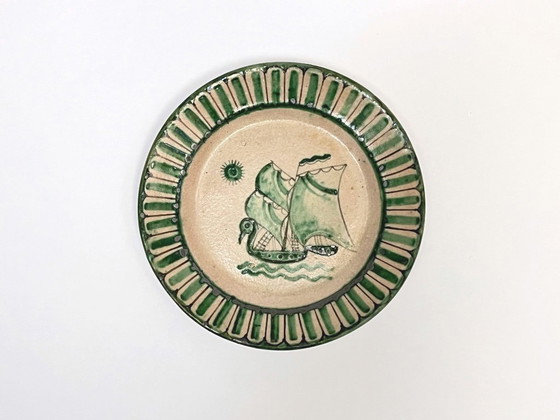 Image 1 of 4 platos de Vietri decorados por Fabbrica Ceramica Avallone, años 30