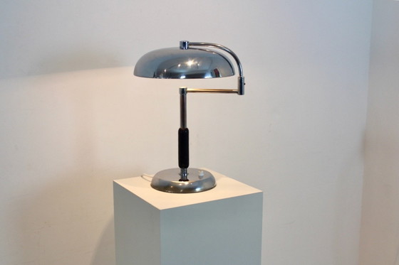 Adjustable Modernist desk lamp by Maison Desny Paris, Wood (photo 4 of 11)