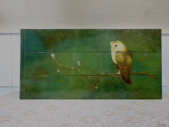 Image 1 of Table With Painting After Jan Mankes