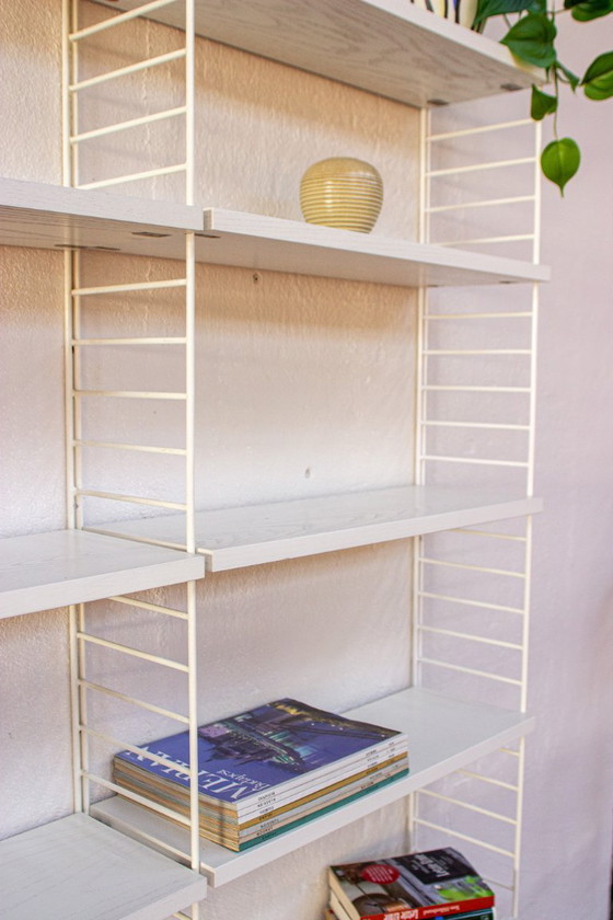 Image 1 of Original Nisse String shelf, vintage mid-century white highboard