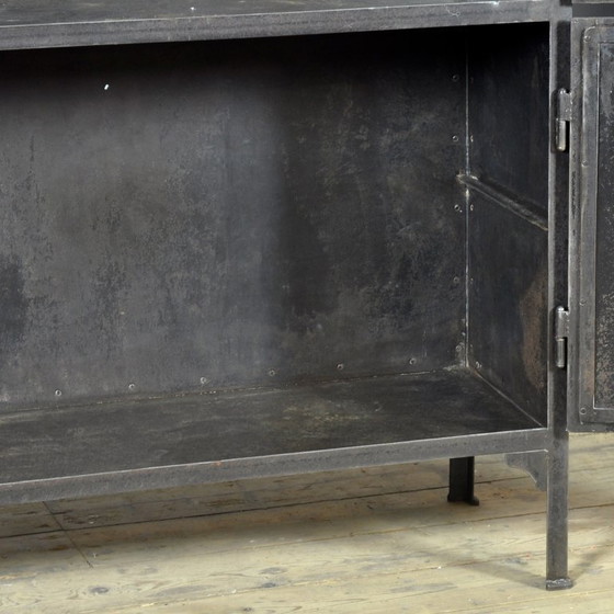 Image 1 of Polished iron medical cabinet, 1930s
