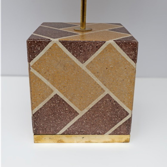 Image 1 of Paar Italiaanse cementiet tafellampen uit het Liberty-tijdperk