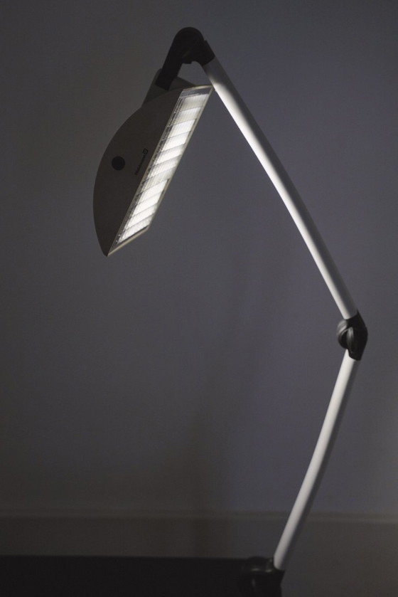 Image 1 of  Waldmann Adjustable Desk Lamp German Industrial Task Lamp Clamp Mount Articulated Office Light 