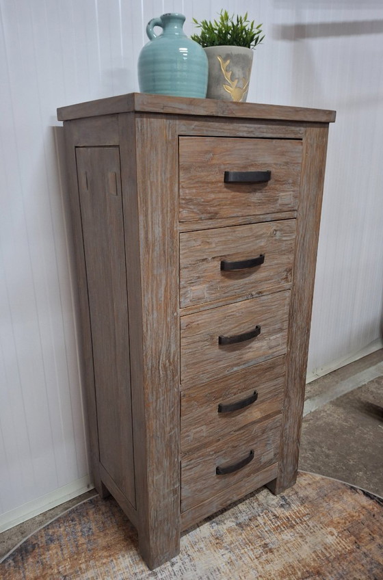 Image 1 of Cómoda de teca maciza, nueva