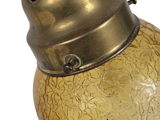 Image 1 of Lampe de table - Laiton - Verre - Style Hollywood Regency - Années 70