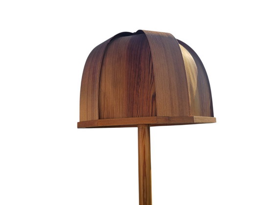 Image 1 of GB Solbackens Svarveri - grenenfineer - vloerlamp - Zweden - 1970's