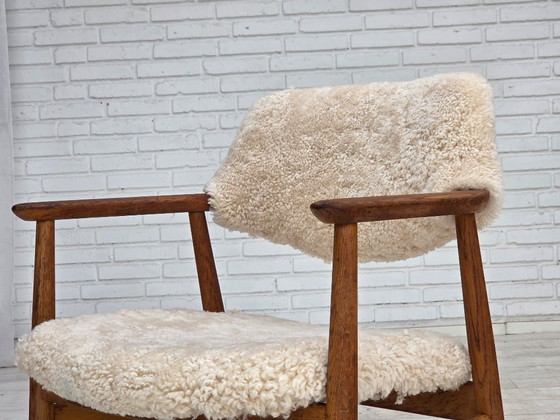 Image 1 of 1960s, Danish design by Erik Kirkegaard, model 43, genuine sheepskin.