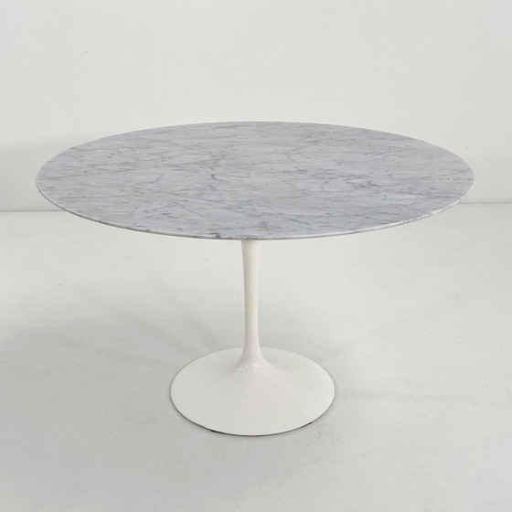 Image 1 of Marble Tulip Dining Table 120 cm by Eero Saarinen for Knoll, 1960s