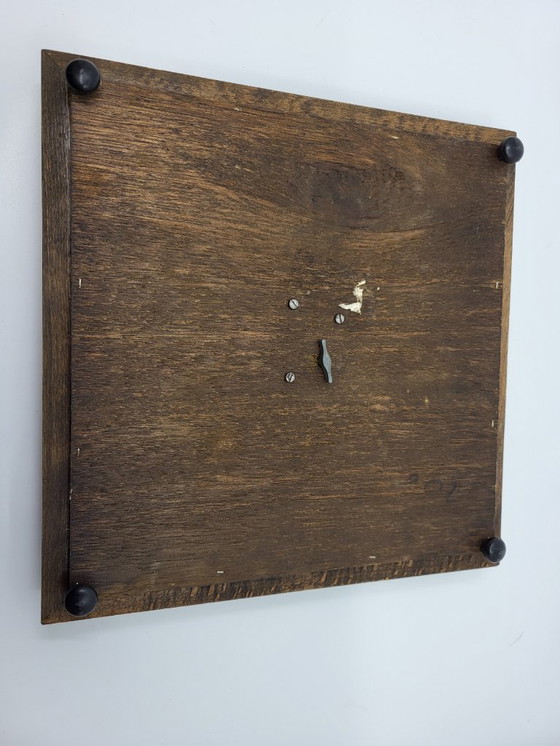 Image 1 of Musikalischer Untersetzer aus Keramik und Holz mit ziselierter Kupferverzierung